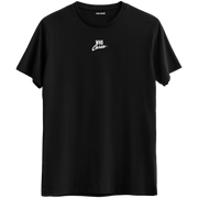 "Who Cares" yazılı umursamazlık ve özgürlüğü simgeleyen Bisiklet Yaka T-Shirt.