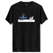 Meeting on the Moon - Space-Themed Crew Neck T-Shirt