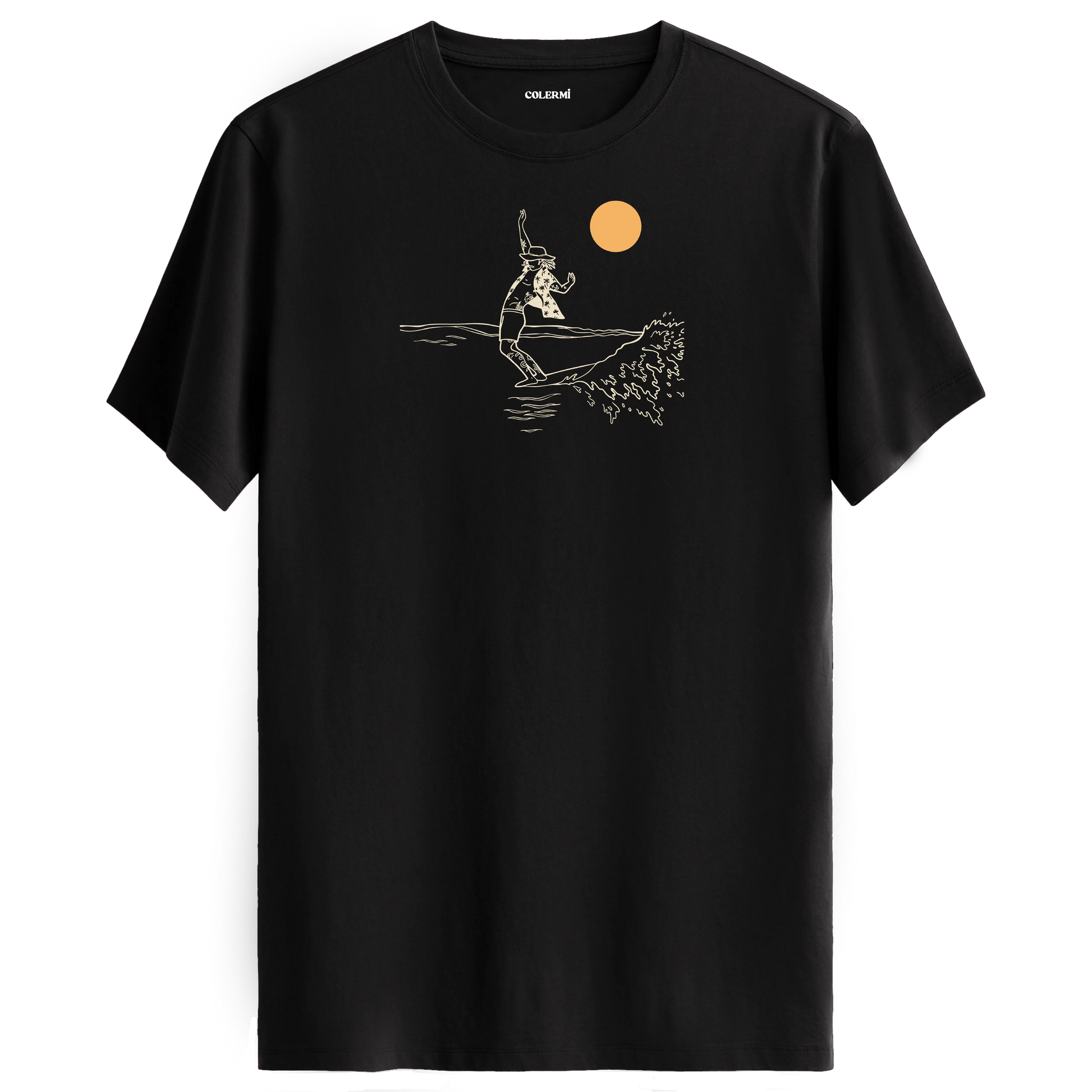 Güneş Altında Surf T-shirt detay | Colermi