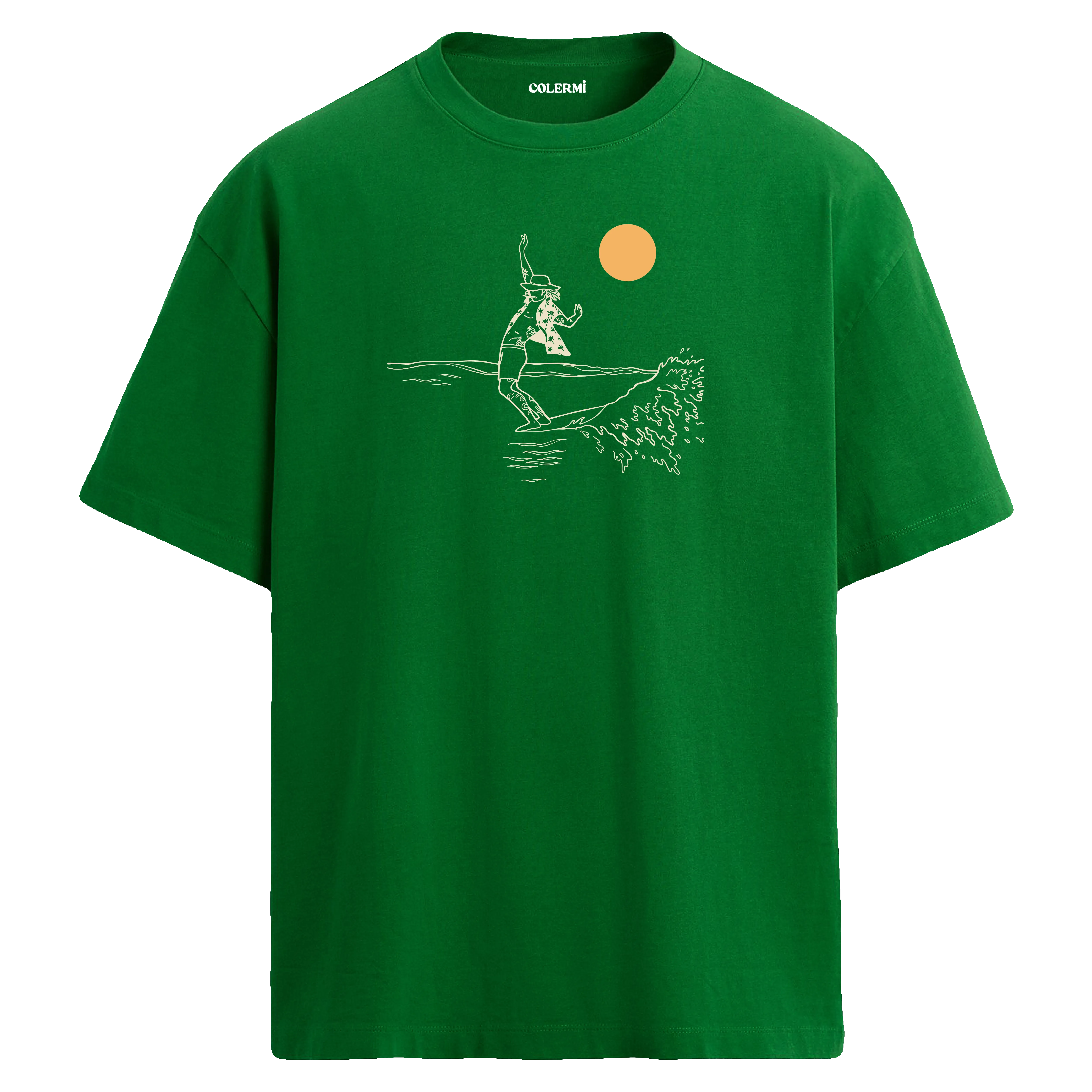 Güneş Altında Surf Oversize T-shirt görsel 4 | Colermi