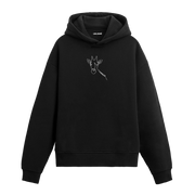 Serene Gaze Graphic Hoodie - Graceful Giraffe Silhouette, Tranquil Nature